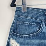 3x1  NYC Women's Blue Celine Frayed Distressed Denim A-line Mini Skirt Size 26 Photo 5