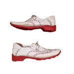 Sesto Meucci Golf By Sherry Spikeless Shoes Size 7M White Leather Wing Tip Photo 0