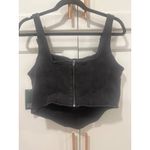 Wild Fable Boho Black Wash Denim Corset Top Tank Square Neck Buckle Straps Size L Photo 2