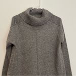 Cable & Gauge Cowl Neck Sweater Gray Flecked Speckled Hi-Lo Hem Tunic Sweater L Photo 4