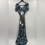 Maaji  Thea Maxi Dress in Blue Floral Multicolor Photo 3
