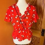 Sienna Sky  Bright Floral V neck Top Photo 7