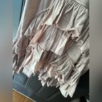 Ciel Boutique Women's Ruffled Beige Top Tan Size L Photo 1