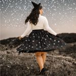 Unique Vintage  Gellar Swing Midi Skirt
Gothic Skull Heart Flare Bottom
Halloween Photo 1