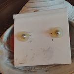 Two Sisters Vintage  Wood Post Earrings Photo 2