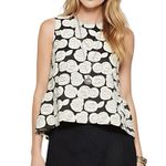 Who What Wear Women's Blouse Sz Medium Sleeveless Semi Sheer Rosebud Brocade Photo 0