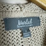 Marled Reunited Clothing Cream Marled Hooded Knit Open Sweater Size M EUC Photo 5