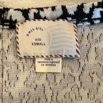 Anthropologie  Postmark Black And White Trace Jacquard Short Sleeve Top Size XS‎ Photo 7