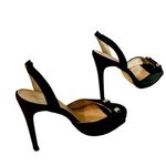 Camille La Vie Black satin rhinestone stiletto Photo 4