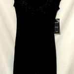 Karen Kane NWT  WO SIZE SMALL Black Mini Dress  Beaded Around top and Hem Detail Photo 0