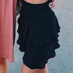 SheIn Black Ruffle Skirt Photo 0