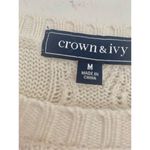 Crown & Ivy  Cotton Blend Cable Knit Sweater Sz M Photo 1