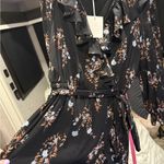 LC Lauren Conrad NWT  Black Floral Long Sleeve Dress size small Photo 4