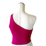 NWOT House Of Harlow X Revolve 1960 One Shoulder Ribbed Stretch Crop Top Pink Photo 3