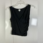 Armani Collezioni  Black Sleeveless Wrap Blouse Photo 1