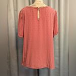Flower & Feather Elegant Coral Blouse Pink Size 2X Photo 5