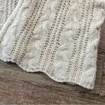 Aerie  Sweater Women OS Ivory Open Front Cardigan Cable Knit Sleevesless Mohair Photo 3