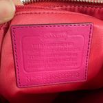 Coach Tan Pink Orange Leather Crossbody Messenger Bag Purse Photo 3