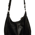 The Sak  Black Leather Shoulder Bag crescent shape Photo 0