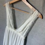 Eberjay Eberjey Sara Grand Ivory Chemise Lace trim Nightgown V-Neck Size Small Coquette Photo 3
