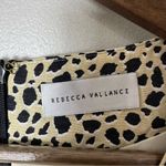 Rebecca Vallance Anya Wrap Mini Dress Sz 6 Beige Black Leopard Print Ruffle Hem Photo 7