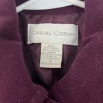 Casual Corner Size 6 Wool Purple Zip Up Jacket with Pockets Photo 6