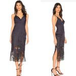 Lovers + Friends  Madea Midi Dress in Navy embroidered lace revolve sz XXS Photo 1
