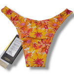 Vix Paula Hermanny New VIX Bikini Bottom Size Large Vix Lowana Mustard Giulia Bikini Bottom Floral  Photo 2