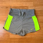 Nike  Women's Athletic Shorts in Gray and Neon Green Photo 5