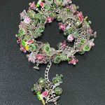 Hummingbird Handmade Spring Themed Flowers Chunky Beaded Fun Bracelet Photo 5