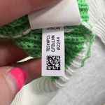 Aerie L Large Oversized Beyond Quarter Zip Sweater Knit Polo Green Stripe Womens Photo 9