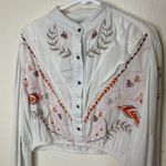 One Teaspoon  Gypsy Wanderer Cropped Blouse Embroidered Western Boho Top Size L Photo 1
