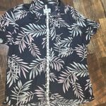 American Eagle Men’s Tropical Hawaiian Floral Print Short Sleeve Button Down XXL Photo 3