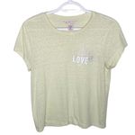 Victoria's Secret Victorias’s Secret pale yellow love graphic burnout t-shirt size M Photo 4