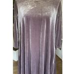 Agnes & Dora Velvet Swing Dress Purple Long Sleeve Size L Soft Stretchy A Photo 0