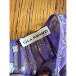Ulla Johnson  Dress Womens 2 Purple Floral Silk Ruffle Tiered Hem Midi Boho Photo 3