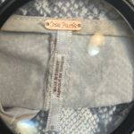 Free People Denim Gray/White Snakeskin Miniskirt 6 Animal Print Casual Dopamine Photo 6