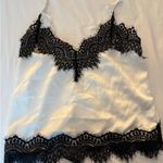 White and black lace tank top Size 4 Photo 0