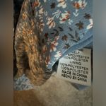 PaperMoon  Blue Floral Drop Waist Maxi Dress With Peasant Sleeves Photo 4