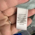 EXPRESS sage green button down shirt roll tab sleeves women's size XL business Photo 5