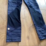 Lululemon Pace Rival Crop Cyber Stripe Naval Blue Black Photo 5
