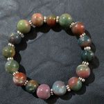 New Indian Agate Stretch Bracelet Photo 1