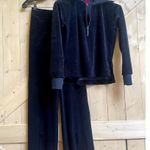 Spanx Velvet Velour Half Zip Wide Leg Tracksuit Set Black Size Small NWOT Photo 3