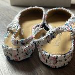 Multicolor Tweed Slingback Sandals Size 7 White Photo 7