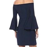 Trina Turk Miley Blue Off the Shoulder Bell Sleeve Dress (8) Photo 4