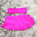 frankie's bikinis NEW Frankie’s Bikinis Jean Bandeau Bikini Top Andrea Mini Skirt Watermelon Photo 8