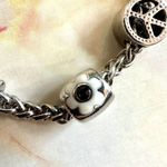Silver tone bird flower peace owl charm bracelet Photo 6