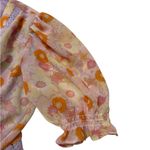 Taylor Orange and Purple Floral Midi Dress Size 8 Photo 5