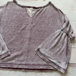 We The Free Free People Womens XS Lavender Long Flare Thermal Sleeve Sh… Photo 3