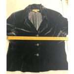 Jones New York  Country Black Velvet Blazer Jacket Y2K Vintage Size 16 Soft Goth Photo 9